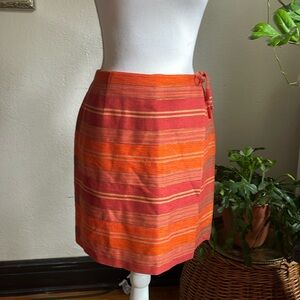 Vintage striped mini skirt faux wrap
